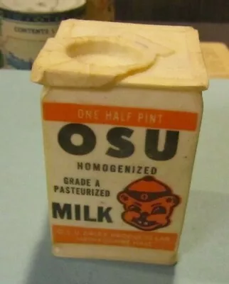 Vintage 1960's OSU Oregon State Beavers Half Pint Milk Carton With Lid Corvallis • $39.95