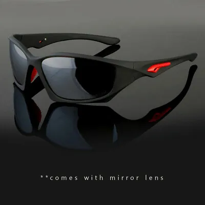 New Men Sport Sunglasses Outdoor Mirror Wrap Around Driving Eyewear Glasses Us • $11.98