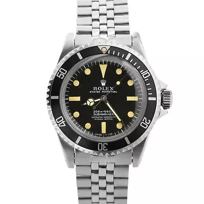 VINTAGE 1968 Rolex Submariner FOUR LINE Steel YELLOW PATINA 40mm JUBILEE 5512 • $15493.51