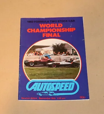 1983 Newton Abbot Brisca F2 Stock Car World Final Programme 18 September • £3.99