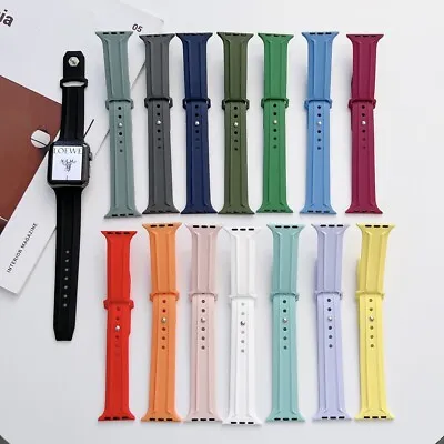$1.99 • Buy For Apple Watch IWatch Sports Band Strap Series 7 6 5 4 3 2 SE 38/40/41/42/44/45