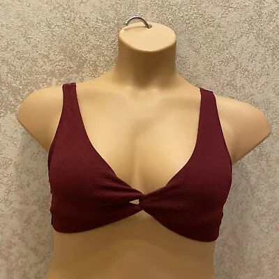 Zaful Bikini Top. Burgundy Twist Front. Size Medium. Flaw • $4