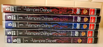 The Vampire Diaries : T Seasons 1-5 (drama Series) Region 4 Pal Dvd  Love Sucks • $19.98