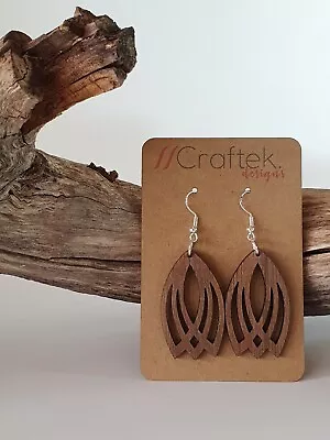 Wooden Earrings Laser Cut Drop/Dangle Style C6 • $20
