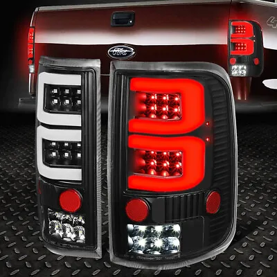 [dual Led C-tube Bar]for 04-08 Ford F150 Lobo Tail Light Rear Brake Lamps Black • $94.88