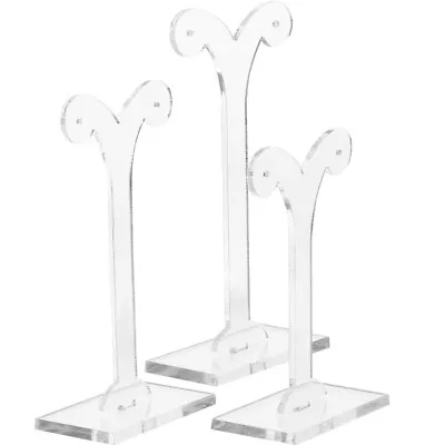  3 Pcs Drop Earrings Rack Acrylic Tree Stand Display Hanging • £6.88