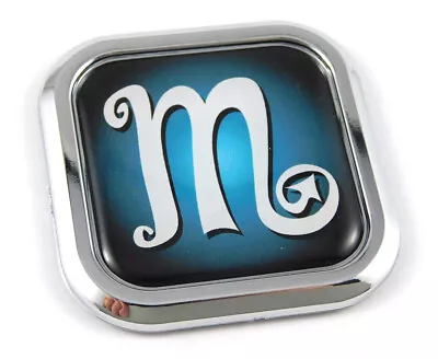 Scorpio Zodiac Square Chrome Rim Emblem Car 3D Decal Badge Bumper Sticker 2  • $9.99