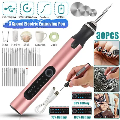 Cordless Electric Engraving Pen Rotary Tool Kit Variable Speed W/ 35 Accessories • $23.48