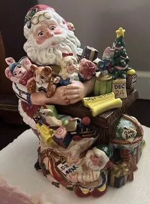 Vintage Fitz And Floyd Santas Magic Workshop Cookie Jar. Never Used. • $48