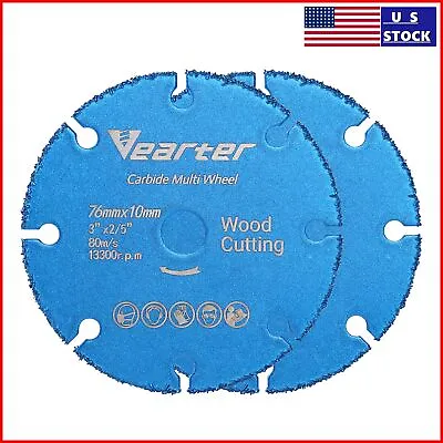 3'' 76mm Tungsten Carbide Circular Saw Blade Wood Cutting Disc Multitool Wheel  • $11.99
