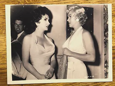 Marilyn Monroe  Gina Lollobrigida Meet In 1954 Photo 4x6inches Seven Year Itch • £5