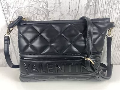 Valentino By Mario Valentino Ada Quilted Black Crossbody Bag RRP £109 • £14.25