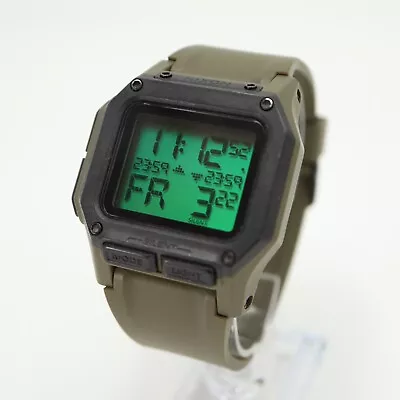Nixon Regulus Digital Watch 48mm Army Green Surplus Carbon 100m Special Forces • $99.99