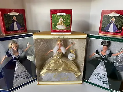 MILLENNIUM Barbies 1999/2000 And MILLENNIUM Teresa 1999/ Plus Three Ornaments • $60