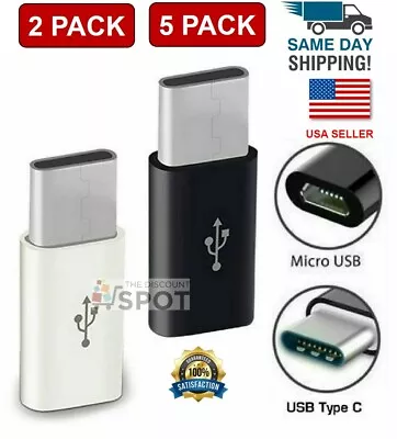 Micro USB Female To Type C Male Adapter Converter Micro-B To USB-C Connector • $2.35