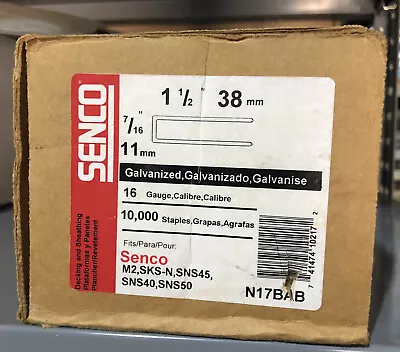 SENCO N17BAB Staple16 Ga1-1/2 InPK10000 • $74.95