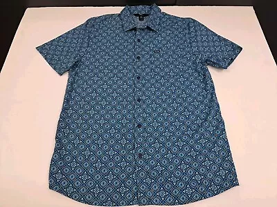 Volcom Men’s Short Sleeved Button Down Shirt Blue Size Medium #5337 • $13.99