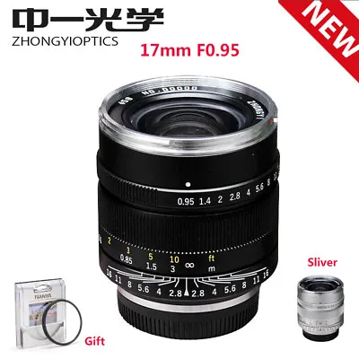 Zhongyi Mitakon Speedmaster 17mm F0.95 MF Lens For M4/3 Micro Four Thirds Camera • $329