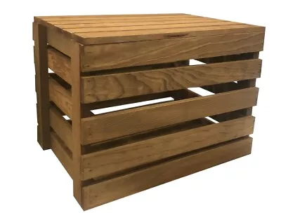 Large Wood Storage Crates With Lid • $89.95