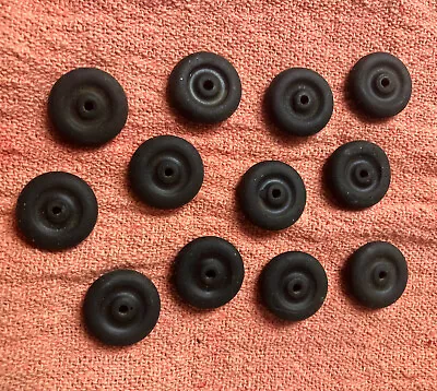 12 ORIGINAL Black RUBBER TIRES 11/16  For Many Small Diecast Lead Slush Tin Toys • $11.99