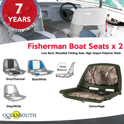 $112.80 • Buy Oceansouth Fisherman Folding Boat Seats - Camouflage X 2