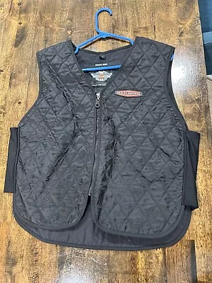 Harley Davidson Black Quilted Riding Gear Vest Men’s Size XL • $55
