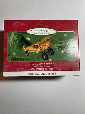 2001 Hallmark Keepsake Ornament - 1930 CUSTOM BIPLANE - Kiddie Car Classic #8 • $6