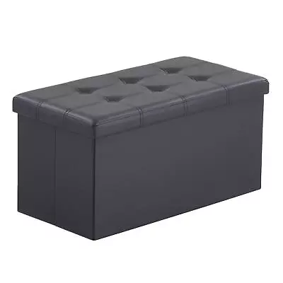 30  Cuboid Ottoman Pouffe Storage Box Lounge Seat Footstools • $31.89