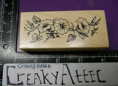 Psx F-1724 Morning Glory Vine Flower Rubber Stamp Htf Creakyattic • $13.13