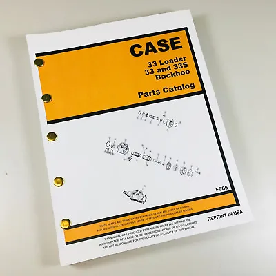 $14.97 • Buy J I Case 33 Loader 33 33S Backhoe Tractor Parts Catalog Manual For 580Ck Tlb