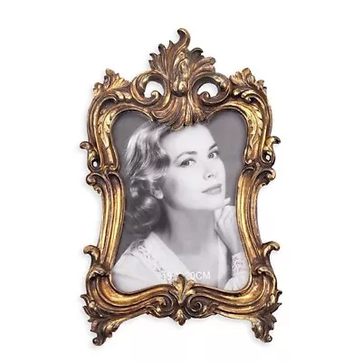9934029-x Resin Vintage Gold Colored Picture Frame Rocailles 8 5/16x13in • $35.82