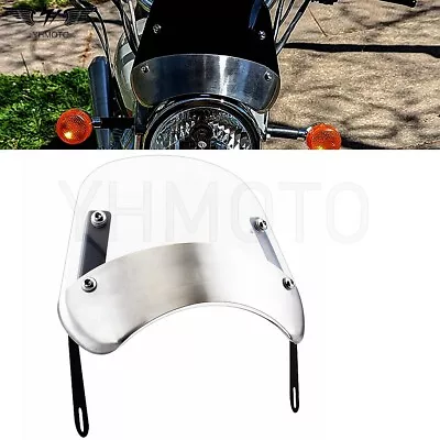 Motorcycle 5-7'' Round Headlight Fairing Windshield Windscreen Kit Universal • $21.61