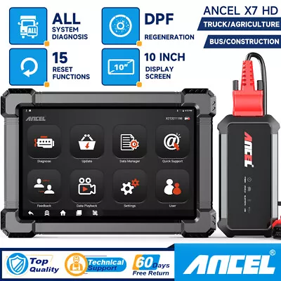 Heavy Duty Diesel Truck DPF Regen Scanner HD OBD Full System Diagnostic Scan Too • $679