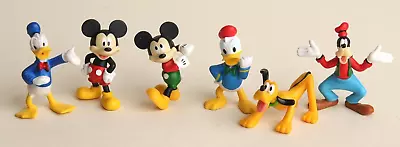 Disney Mickey Mouse And Friends Lot Of 6 Different PVC 2.5  Figures Cake Toppers • $13.95