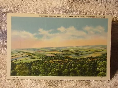 Vintage Postcard West View From Gambrill State Park Frederick Maryland • $4.85