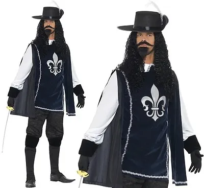 Mens Musketeer Fancy Dress Costume Historical Outfit Musketeer By Smiffys • $53.43