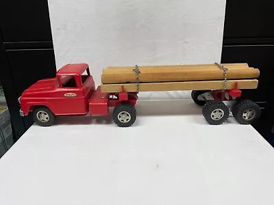 Vintage  Tonka Logging Semi Truck Pressed Steel GREAT CONDITION ORIGINAL • $120.50