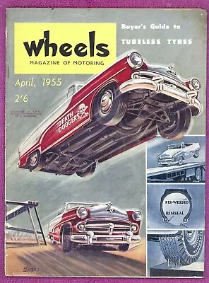 Wheels 1955 April Magazine: Riley Pathfinder Standard Vanguard Diesel Radar • $19.54