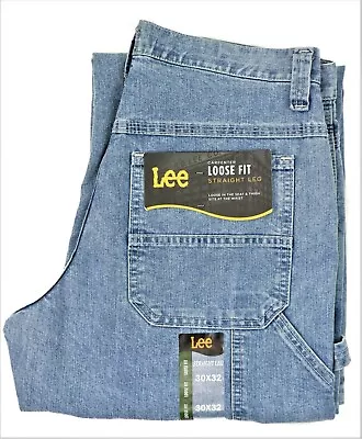 New Lee CARPENTER JEANS Men's Dark And Light Stone Colors Available • $49.99