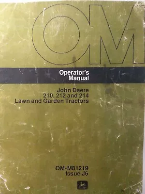 $380.83 • Buy John Deere 200 210  212  214 Lawn Garden Tractor & Implements Owners (5 Manuals)