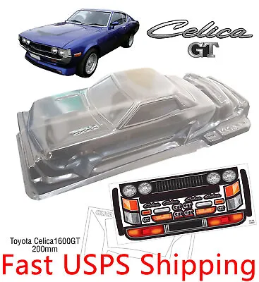 1/10 RC Drift Racing Toyota Celica 1600 GT Clear Transparent Body Shell 200mm • $38.69