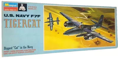 Monogram US Navy F7F Tigercat 1:72 Model Kit#68137 Complete VTG 1968 Open Box • $39.99