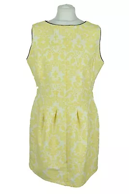 £17.46 • Buy COAST Yellow Dress Size Uk 16 Womens Us 12 FR 44 D 42 Sleeveless Summer White