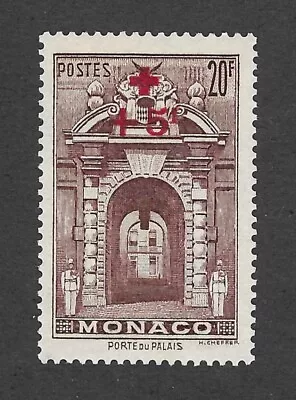 1940 Monaco Stamp Scott #B50 MVVLH/OG CV $18.00 Surcharged • $2.35