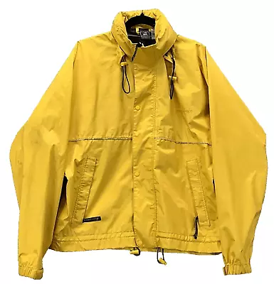 Peak Performance Bike Rain Jacket Large Cycling Yellow Branded Waterproof Fabric • $31.49