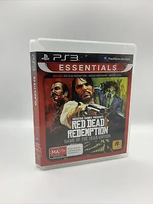 Red Dead Redemption Game Of The Year Edition PS3 GOTY + Map - Free Postage • $25