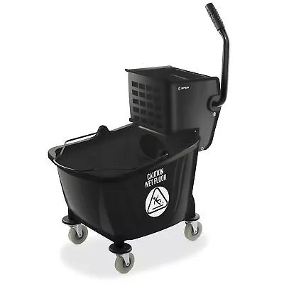 33 Quart Commercial Mop Bucket With Side Press Wringer Black • $61.99