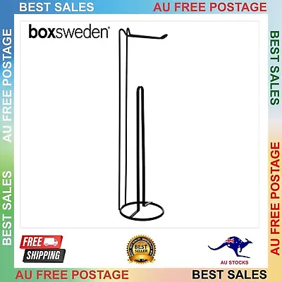 $12.99 • Buy Box Sweden Wire Tissue Roll Stand Toilet Paper Holder Dispenser Organiser Black 