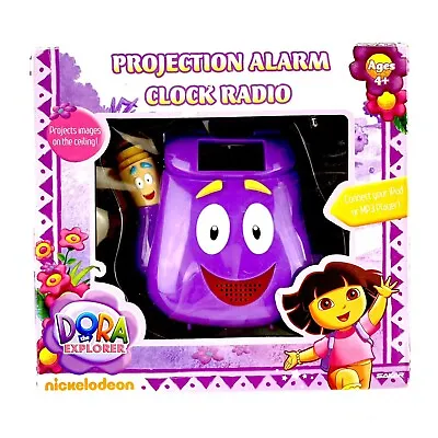 Rare Dora Explorer Projection Alarm Clock Radio Nickelodeon IPod MP3 Compatible • £44.99