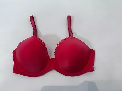 Calvin Klein Bra Customised Lift Underwired Padded Push Up Bra Size 32DD Pink • £9